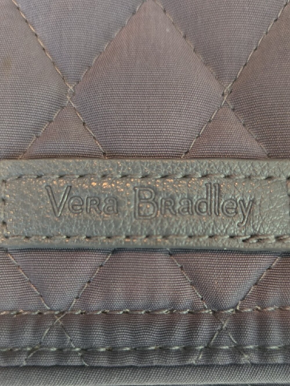 Vera Bradley Quilted Gray Crossbody Bag - Picture 2 of 6